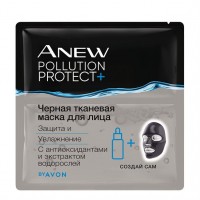 Черная тканевая маска для лица Защита и увлажнение Anew